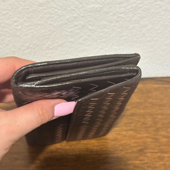 Bottega Veneta Dark Brown Woven Wallet EUC - Picture 11 of 15